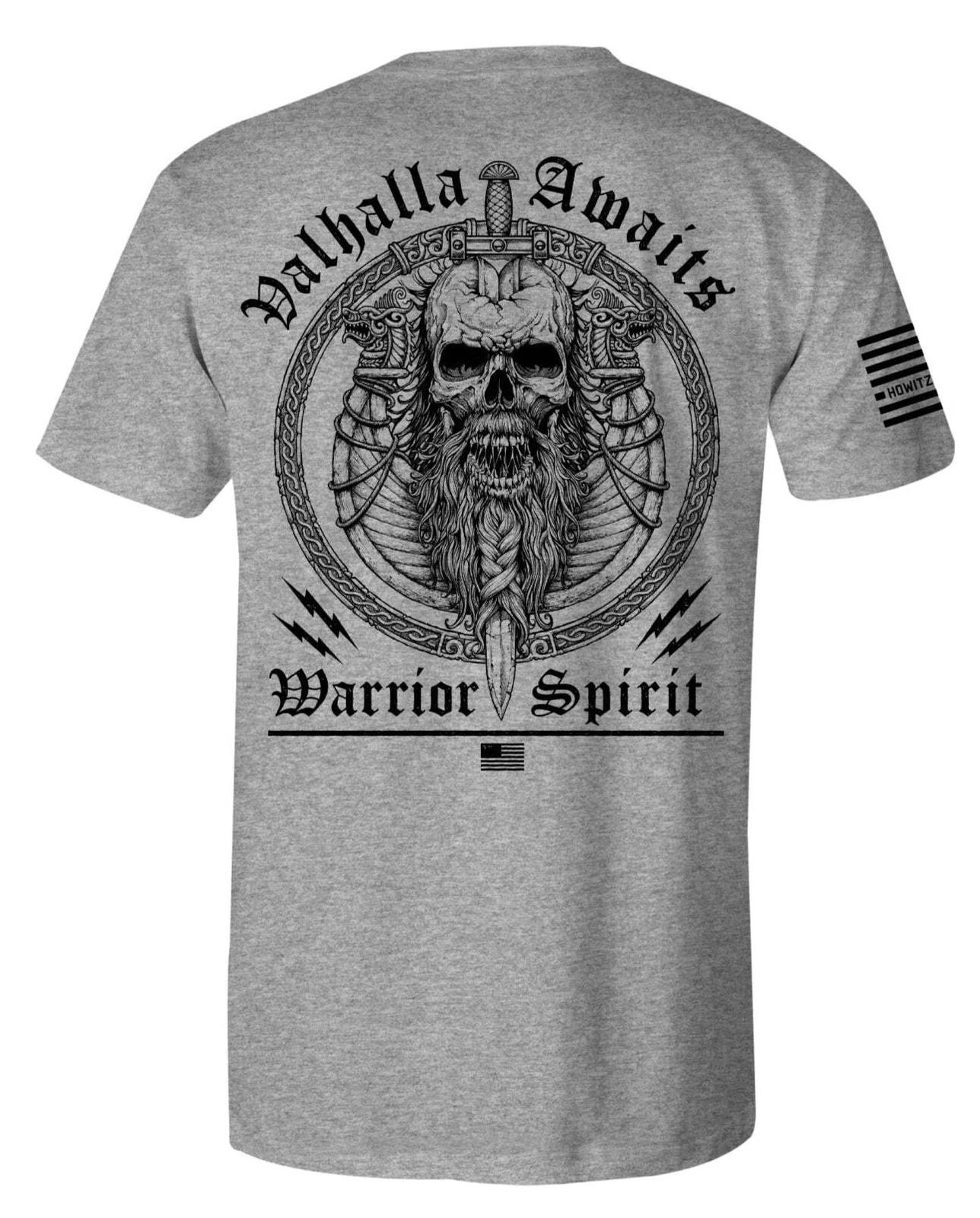 Howitzer Style Men's T-shirt Valhalla Awaits Military Grunt MFG
