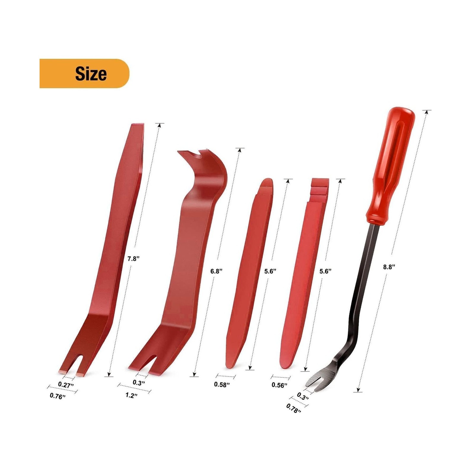 GOOACC 5 PCS Nylon Auto Trim Removal Tool Kit No-Scratch Removal Tool Kit for...