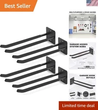 Heavy Duty Garage Hooks 14 Inches Wall Mount Organizer with 4 Pack