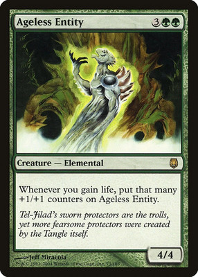 Ageless Entity   Darksteel   NM   Green Creature   Life Gain EDH