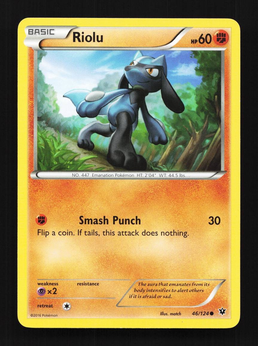 Riolu 46/124 LP Fates Collide English Pokemon Card TCG