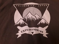 Ladies Grey Hoodie Graphic Print Fujinomiya Japan Mountain Range Medium 12 to 14