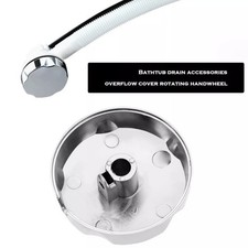 Pomello per vasca da bagno cromato con impugnatura seghettata prevenzione traboc