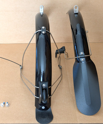 Brompton C Line Schutzbleche STAHL Streben vorne / hinten Set Haken Klappen Heckrolle