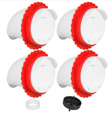 4Pcs Chicken Feeder Port, 3Rd Gen Automatic Chicken Feeder No Waste, Waterproof