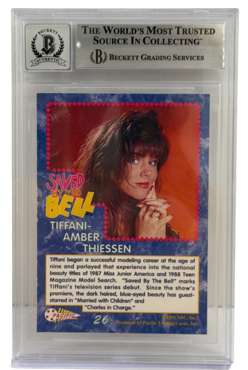 超レア　少女時代　ティファニー　直筆サイン　トレカ Tiffani Thiessen Signed Saved by the Bell 1992 Pacific Trading