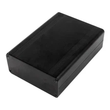 Black Aluminum Projects Box DIY Electronic Enclosure Case 124mmx88mmx38mm