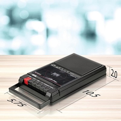 QFX RETRO-39 Portable Shoebox USB to Cassette Tape Recorder