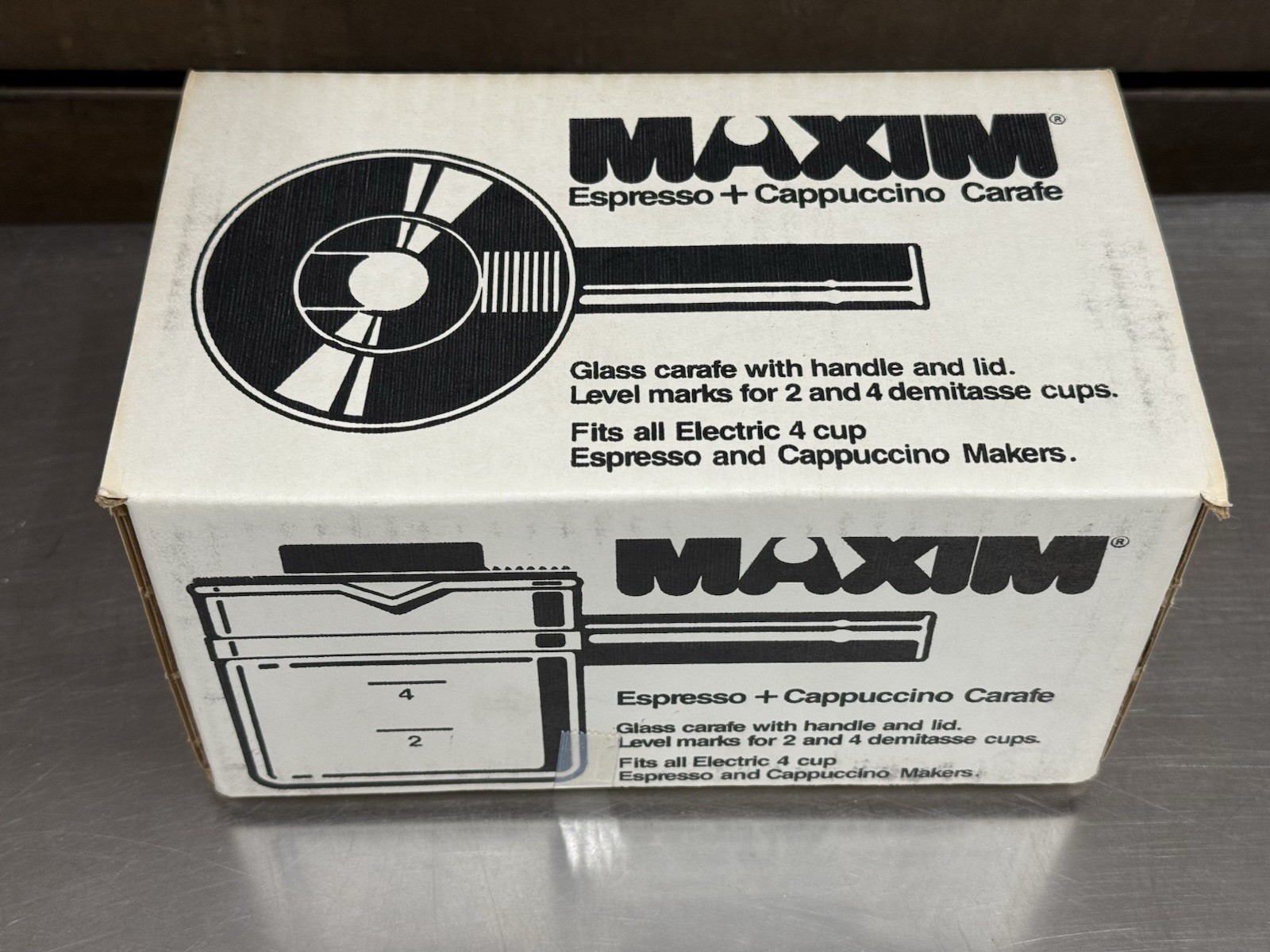 Maxim EC-2 Replacement Carafe for 4 Cup Espresso & Cappuccino Makers NOS NEW