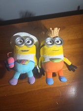 Ty Beanie Babies Minion Despicable Me 3 Dave Jerry 6 Inch Retired Plush Lot of 2