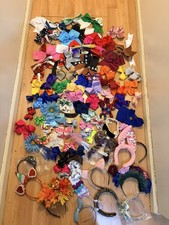100 Assorted Decorative Hair Bows headbands scrunchies cheerleading