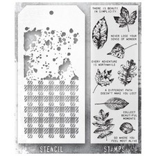 Stampers Anonymous Mixed Media Stamps  Stencil - Set 50, THMM150