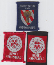 Boy Scout Badges HEMEL HEMPSTEAD R + B + HARPENDEN and WHEATHAMPSTEAD Districts