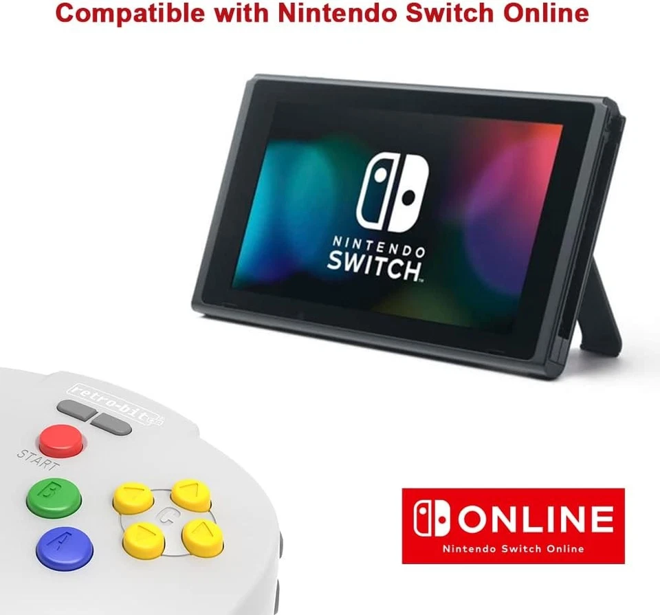 Retro-Bit Tribute64 2.4Ghz Wireless Controller For N64, Switch, PC,  (UK IMPORT) - Image 3 of 4