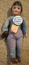 Vintage 1930 s Japan Celluloid Stuffed College Football Player 8 Doll with pin