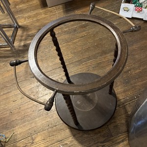 Antique Wooden Hall Tree and Spiral Legs