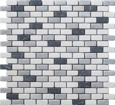 Carrera Multicolour Matt Marmor Mosaikfliese, (L)321mm (B)304mm