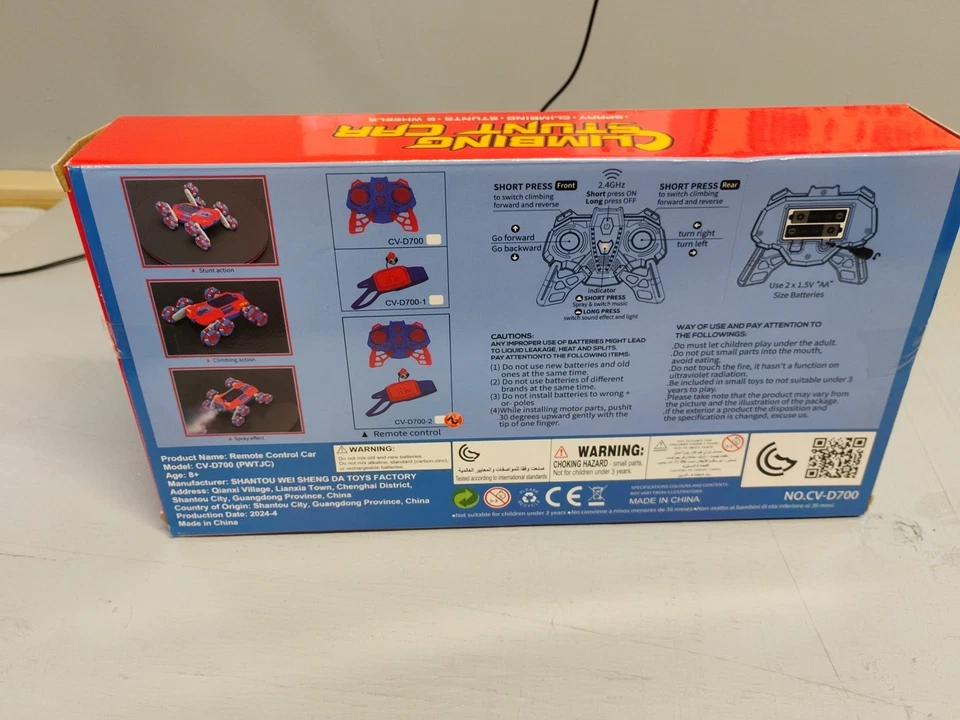 Controle remoto Spider-Man carro de acrobacias de escalada um incrível drift - Imagem 2 de 4