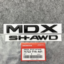 2x Black Trunk Sh-awd Emblem For Acura Mdx 3.5l V6 2017-2026 Type S Sport Badge 2x Black Trunk Sh-awd Emblem For Acura Mdx 3.5l V6 2017-2026 Type S Sport Badge