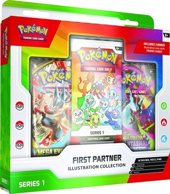 POKEMON FIRST PARTNER ILLUSTRATION COLLECTION SERIES 1 6 BOX CASE BLOWOUT CARDS