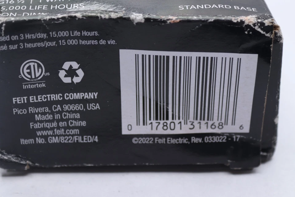 (4-Pack) Feit Electric E26 String Light LED Light Bulb, Warm White 2200K - Image 2 of 4