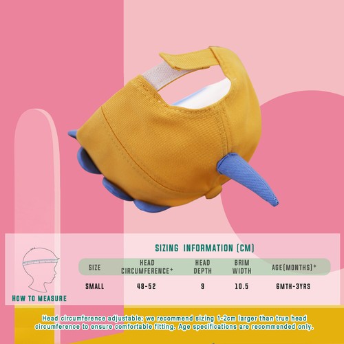 Toddler Dinosaur Sun Hat/Baseball Cap,UPF 50 + UV Protection Adjustable for baby - Picture 3 of 16