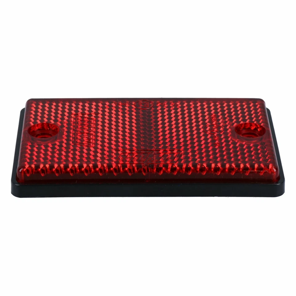 Red Rectangular Rear Reflector Pack of 4 Trailer Fence Gate Post TR074 - Image 3 of 4