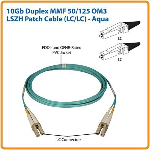 Eaton Duplex Multimode 50/125 OM4 LSZH Fiber Optic Patch Cable, LC/LC ...