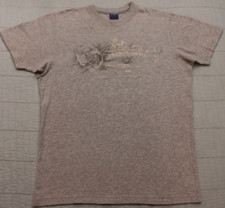 Unisex Med Abercrombie And Fitch Gray Embroidered Spellout Graphic Moose T Shirt