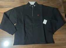 Aime Leon Dore ALD Crest Quarter Zip Pullover Fleece Sweatshirt Black Size XL