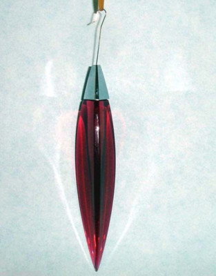 Baccarat Plume Ruby Red Crystal Chandelier Pendant Drop/Ornament 2103986 New