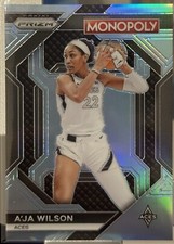 2024 WNBA Prizm Monopoly A’JA WILSON Light Blue Prizm Numbered /199  VEGAS ACES 