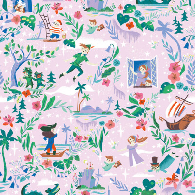 Riley Blake Forever Neverland Main Princess ~ Peter Pan Fabric by Jill Howarth