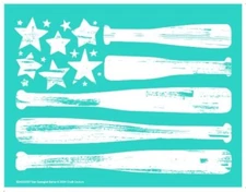 NEW “Star-Spangled Batter” Chalk Couture Chalk Transfer Stencil Size B RETIRED