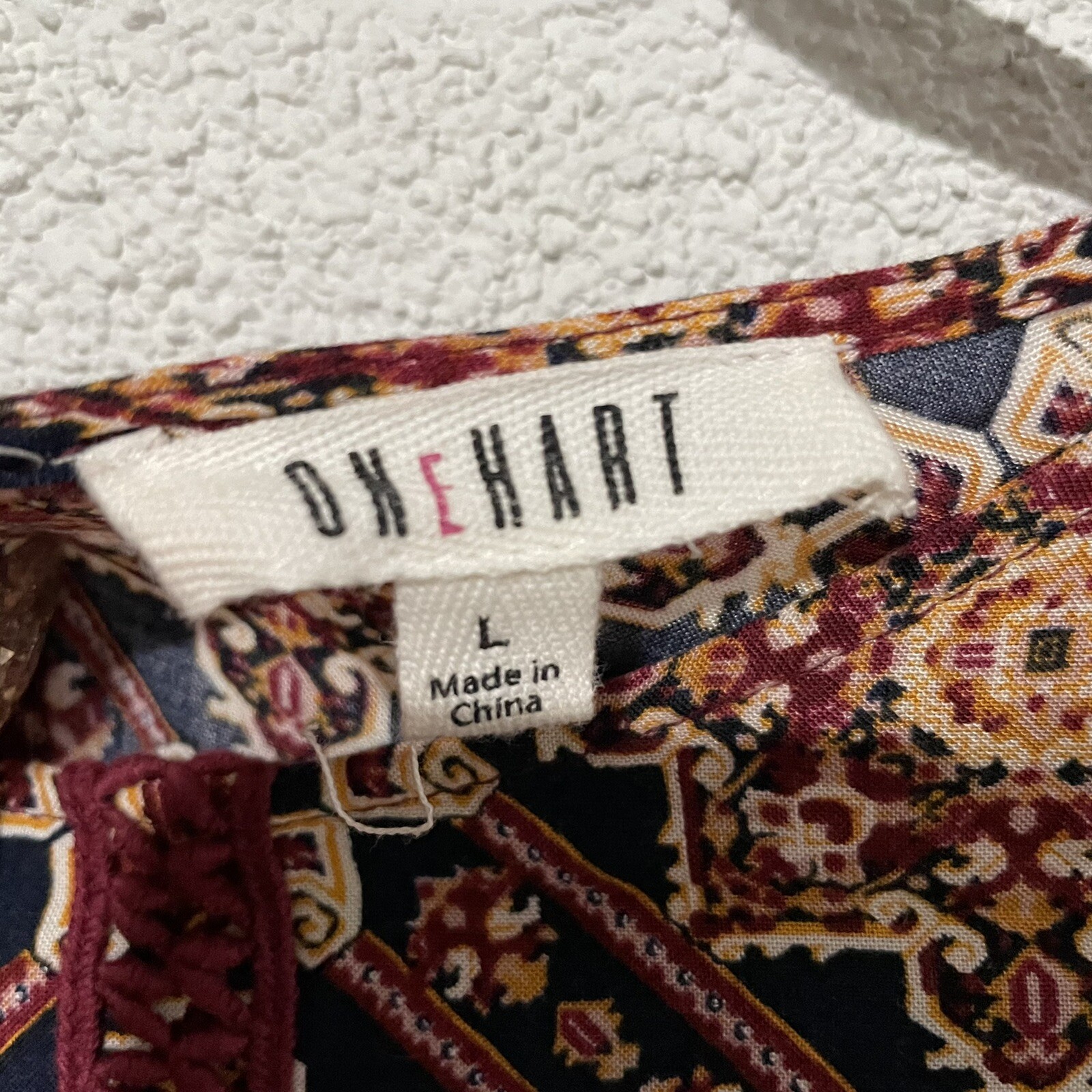 ONE HART Geometric Patterned Romper Size Large - image 2