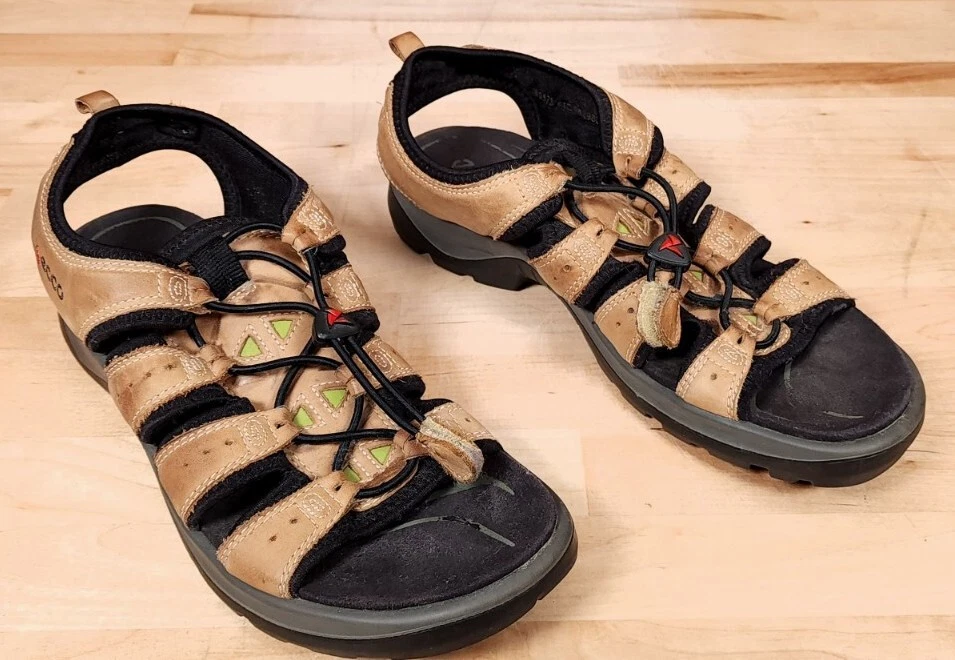 Sandali donna Ecco recettore con elastico marrone chiaro taglia 10 10 5 EU 41