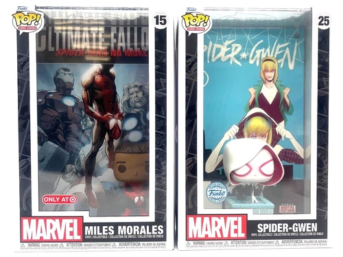 Funko Pop! Comic Covers Marvel Miles Morales #15 Target Exc & Spider-Gwen #25 SE