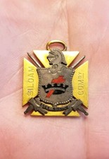 RARE 1870S CHICAGO SILOAM COMMANDERY MASONIC KNIGHTS TEMPLAR CROSS CROWN MEDAL