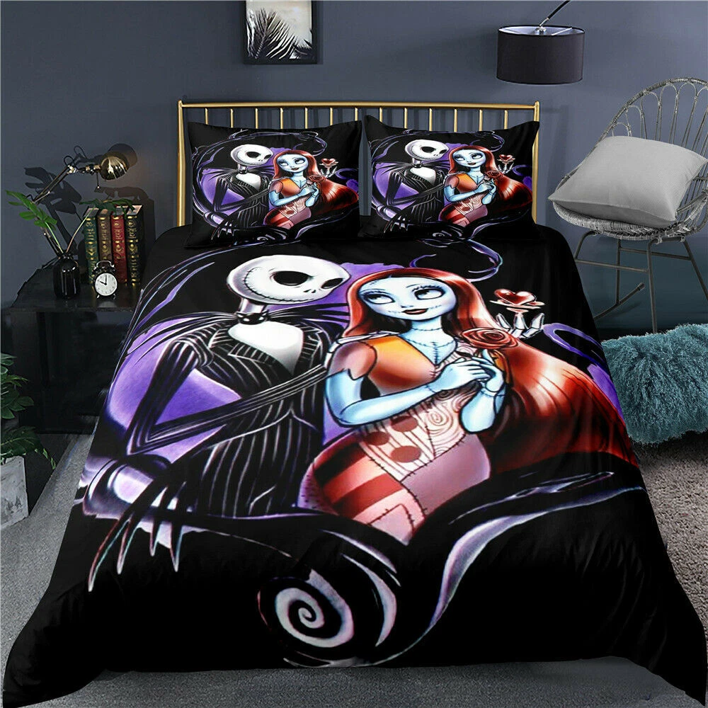 Jack And Sally Couple Love The Nightmare Before Christmas Bedding Set