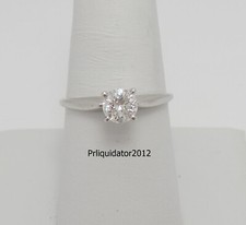 5/8CT Natural Round Diamond Solitaire Engagement Wedding Ring 14K White Gold