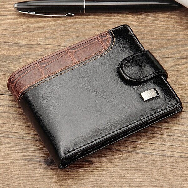Leather Men's Wallet Clutch Card Holder Coin Purse Money Bag  -image