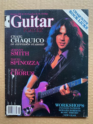 JEFFERSON STARSHIP GITARRISTENSPIELER-MAGAZIN JANUAR 1982 CRAIG CHAQUICO COVER UND LEISTUNG