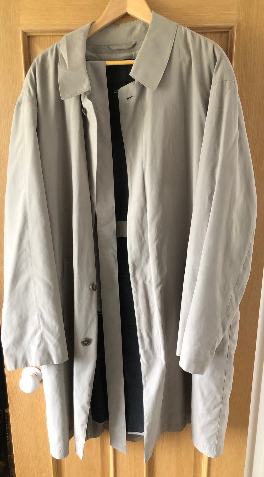 Men's Jaeger Beige/Stone Raincoat with 