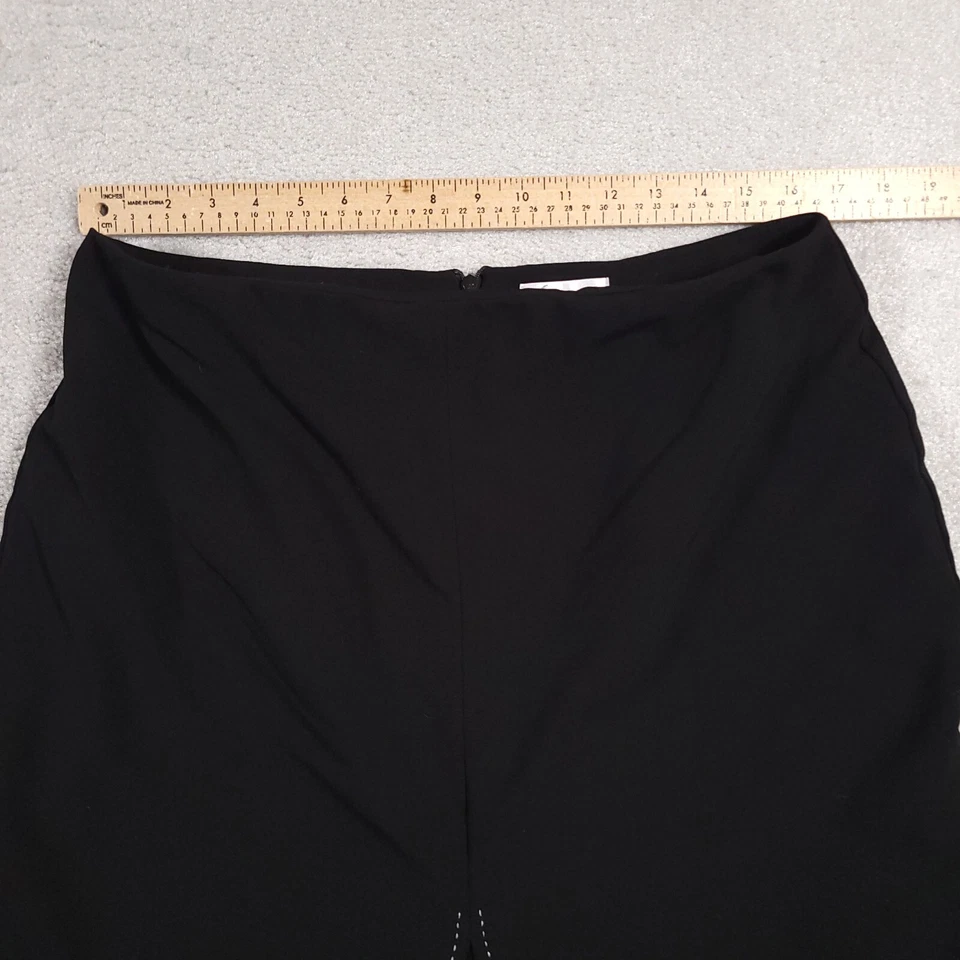 Falda lápiz recta forrada profesional Worthington para mujer 16 negra plisada elástica Foto 4 de 4
