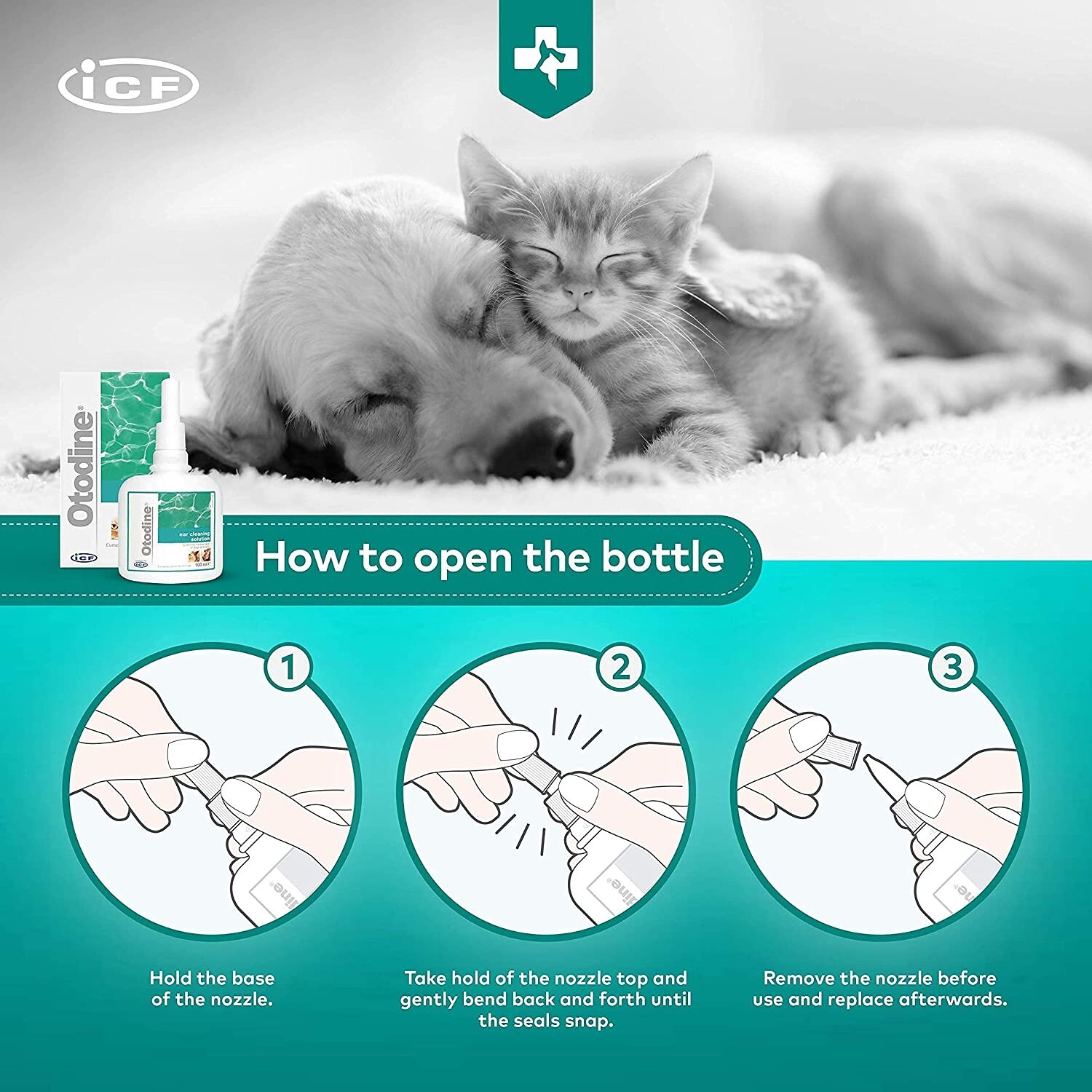 ICF Otodine Cat And Dog Ear Cleaner Dog Ear Drops To Stop Wax