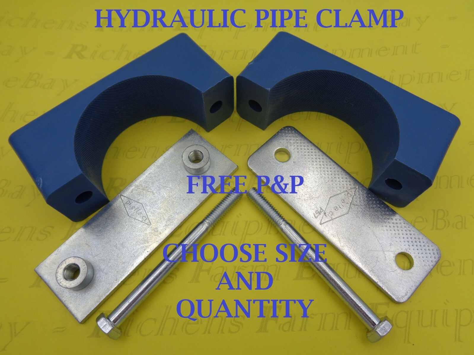 Hydraulic Pipe Clamp Single Hose Stauff Style Solid Body 6mm to 54mm eBay