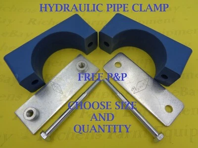 Hydraulic Pipe Clamp Single Hose Stauff Style Solid Body 6mm to 54mm