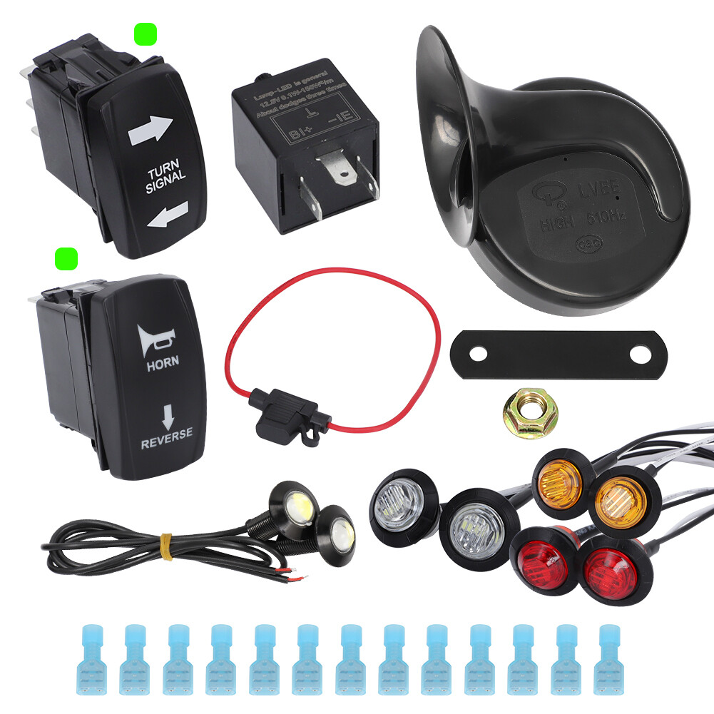 Universal  ATV UTV Turn Signal Horn Kit For Golf Cart, Dune Buggy or 4x4 Project