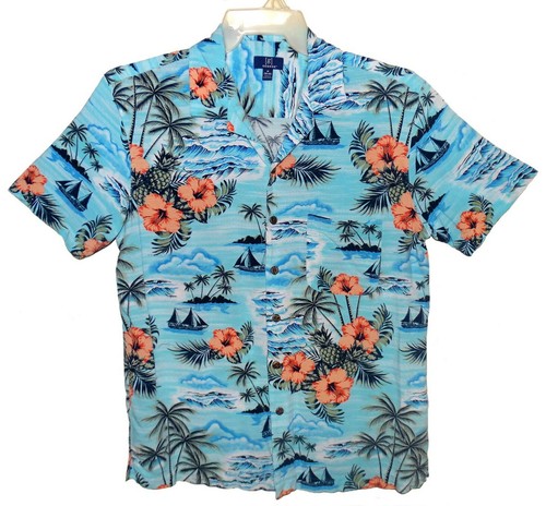 Sz M George Hawaiian Aloha Shirt 
