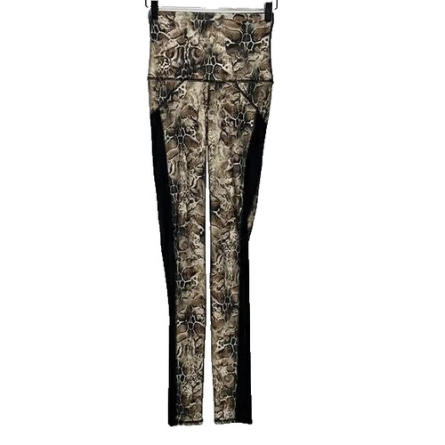 Emily Hsu animal print mesh inset leggings size XS